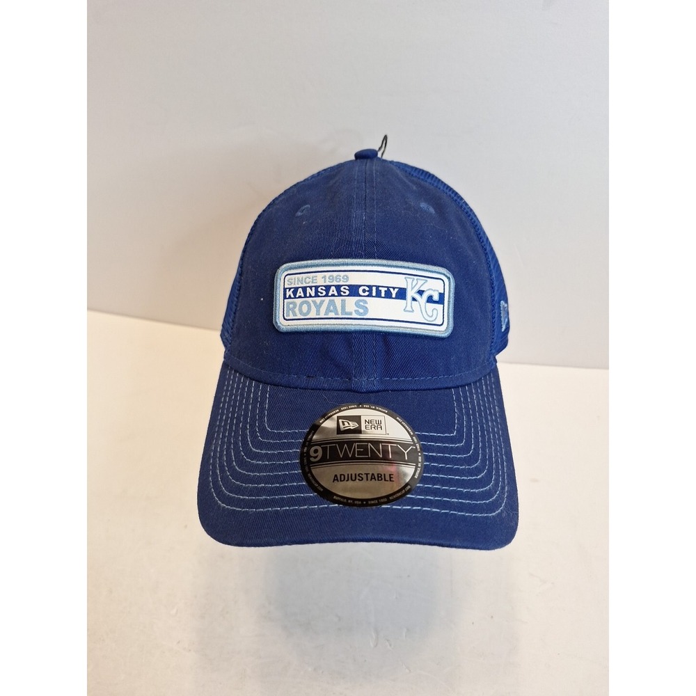 Kansas City Royals Hat Cap Snap Back Blue New Era 9Twenty MLB Mesh Mens